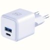 3MK Ładowarka sieciowa Hyper GaN 20W 1xUSB-A 1xUSB-C PD QC4+ biała